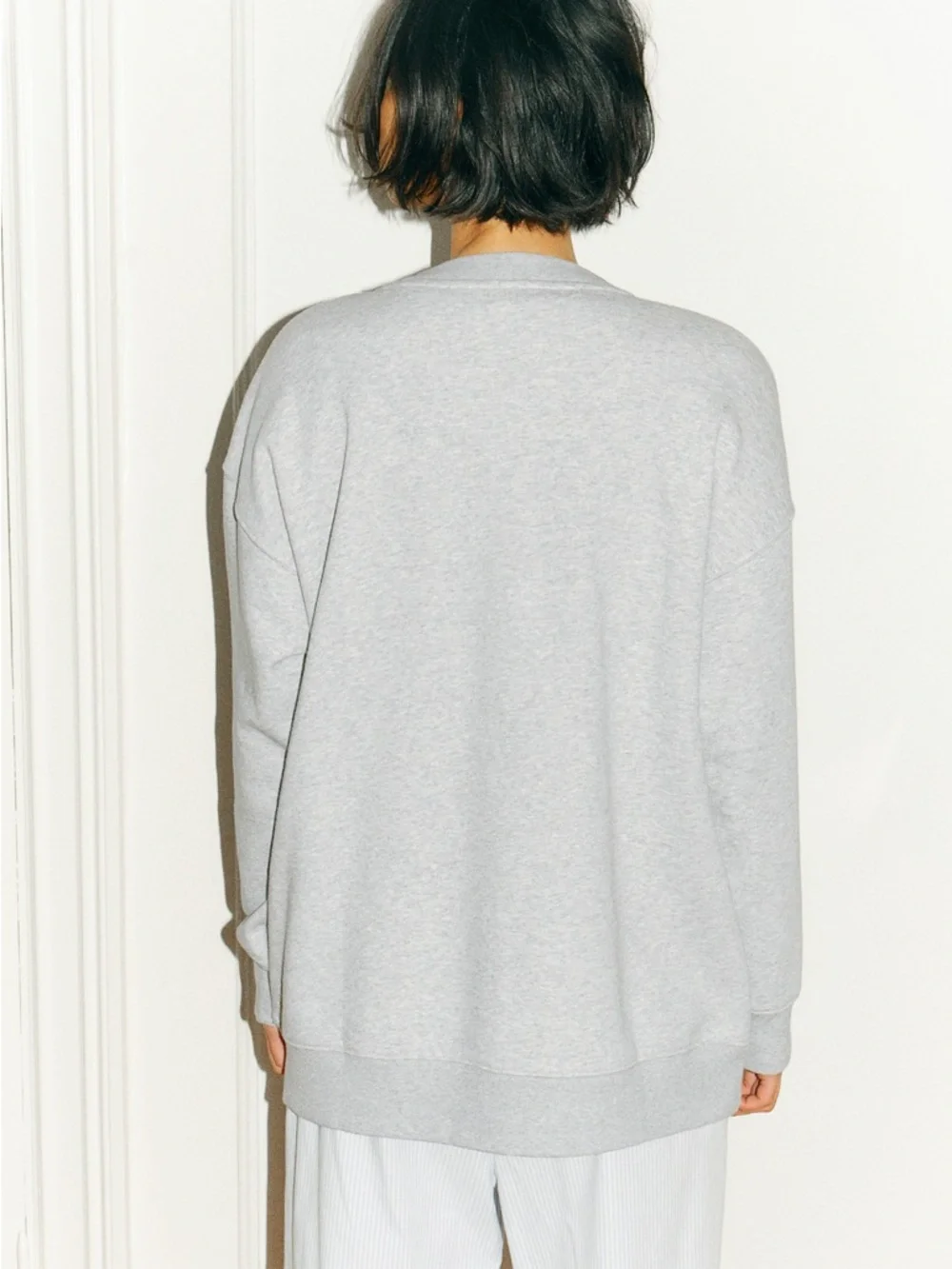 H&M Paris Graphic Oversized Long Length Crewneck Sweater - Picture 3 of 11